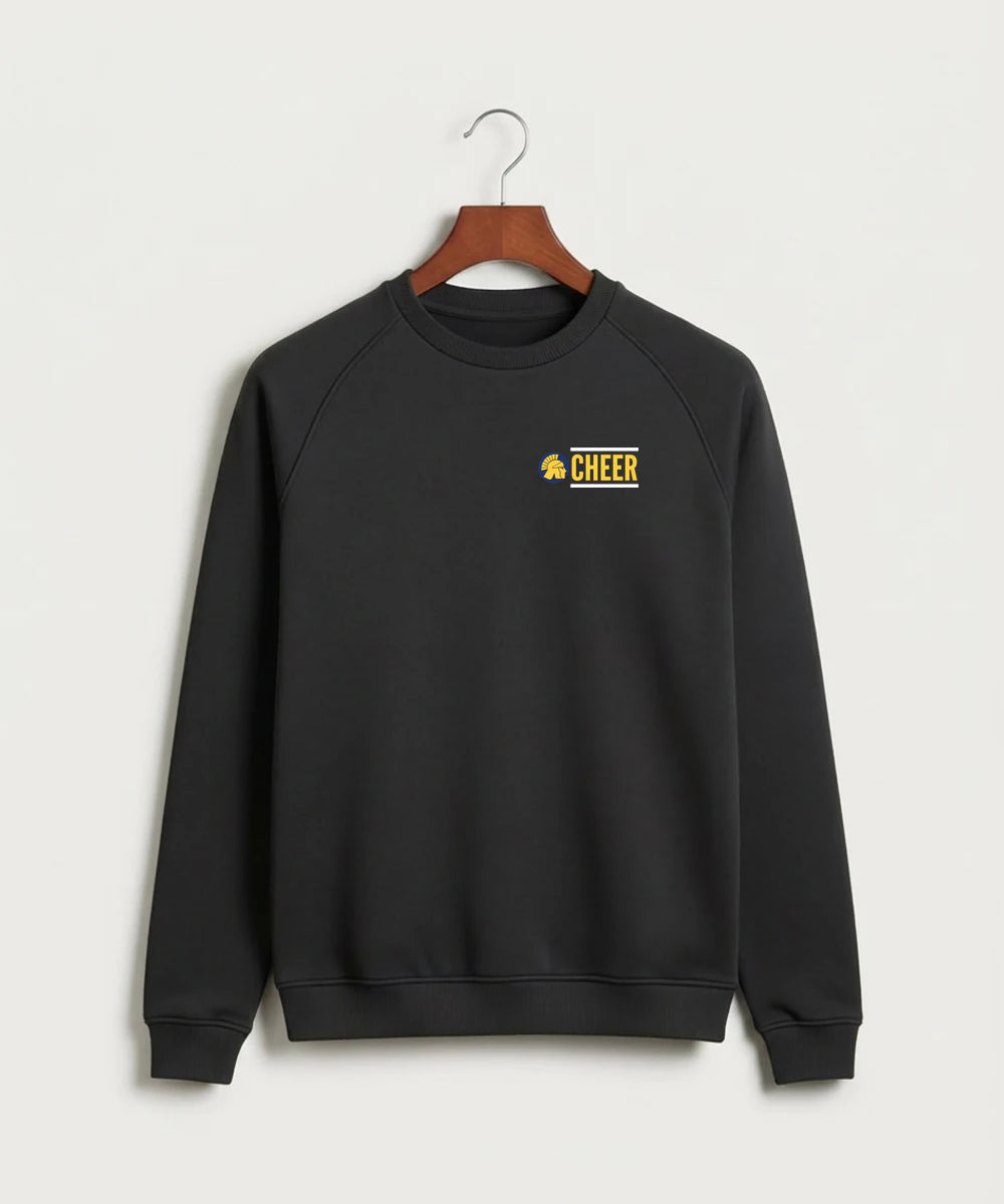 Wausau West High School Cheer - Black Crewneck - Left Chest