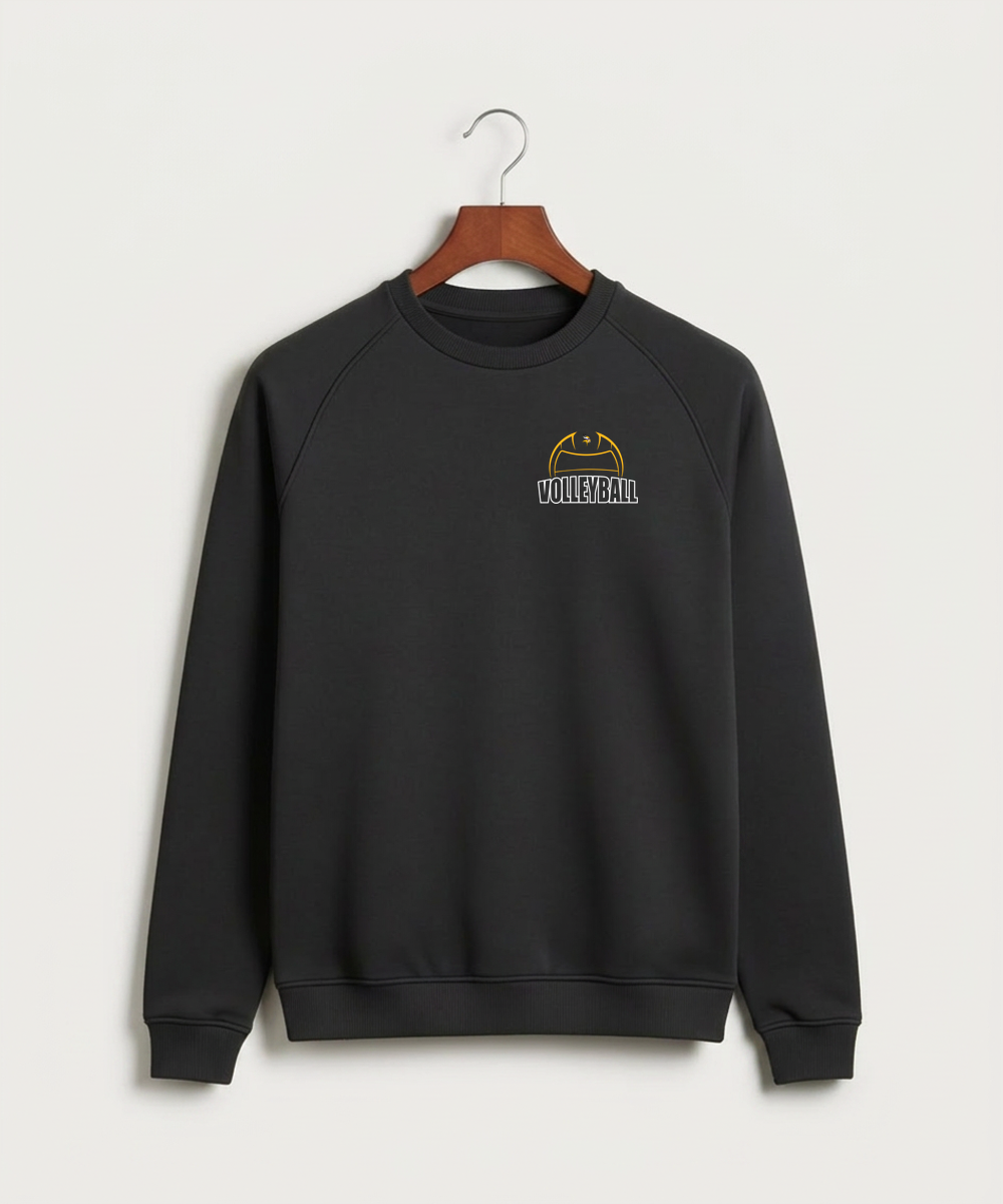 Hayfield High School Volleyball (Girls) - Black Crewneck - Left Chest