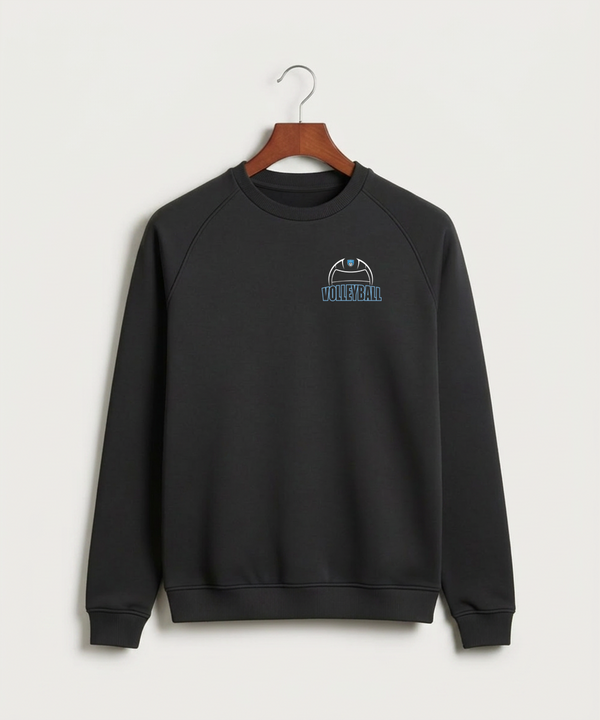 Janesville Waldorf Pemberton Volleyball (Girls) - Black Crewneck - Left Chest