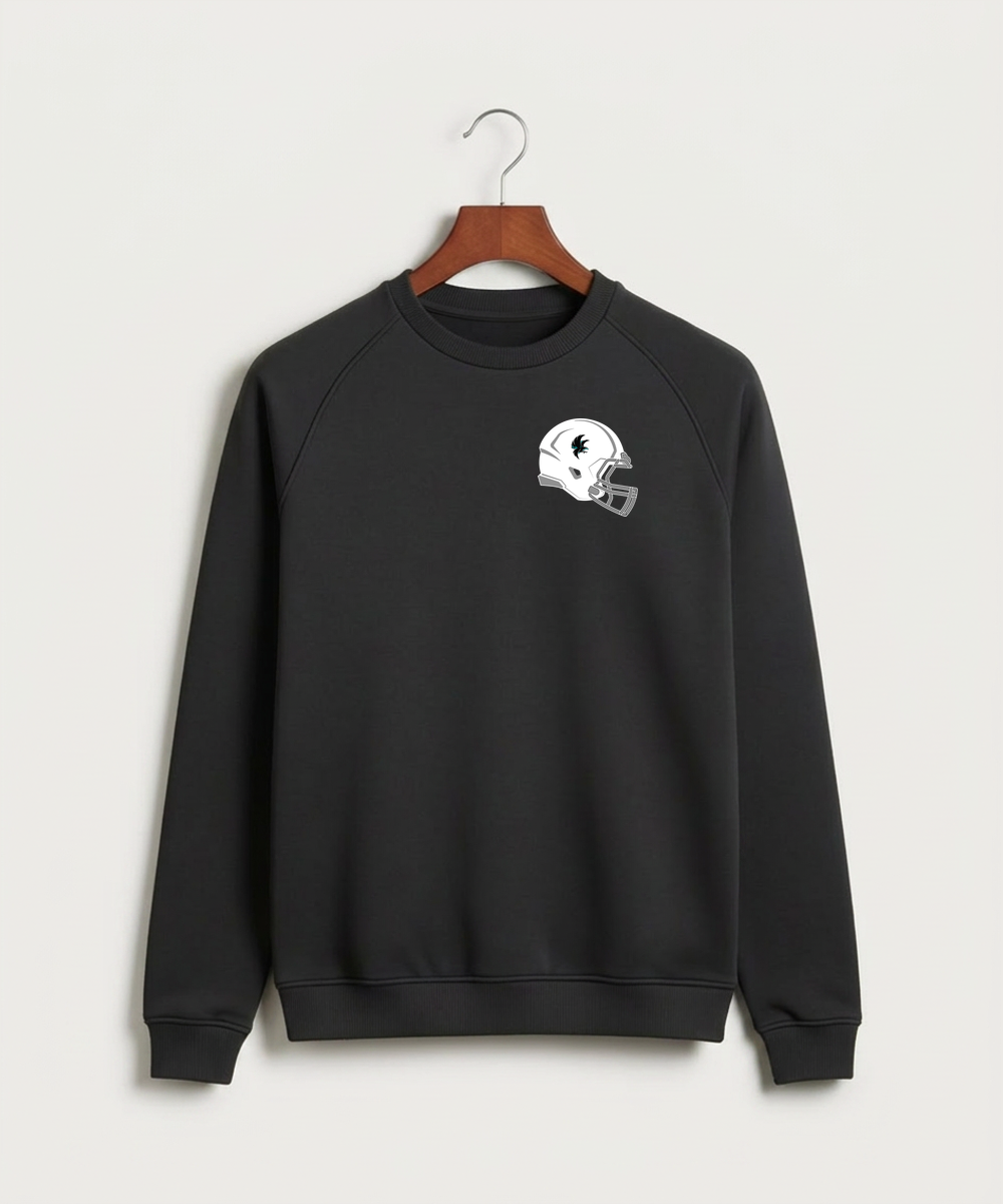 Alden-Conger-Glenville Emmons High School Football (Boys) - Black Crewneck - Left Chest