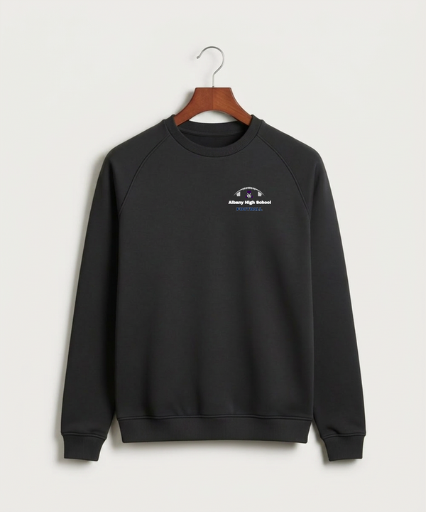 Albany High School Football (Boys) - Black Crewneck - Left Chest