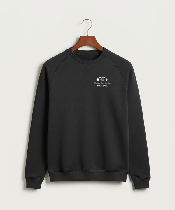 Sleepy Eye United Football (Boys) - Black Crewneck - Left Chest