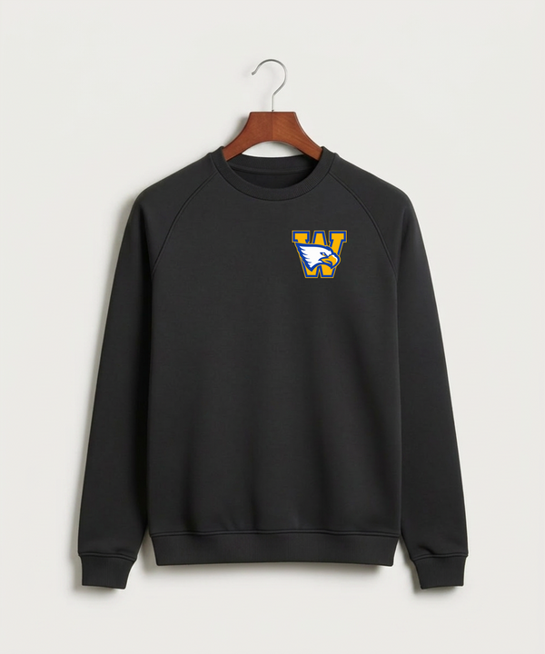 Windom Area High School Football (Boys) - Black Crewneck - Left Chest