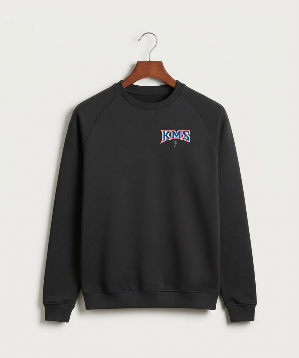 Kerkhoven-Murdock-Sunburg High School Football (Boys) - Black Crewneck - Left Chest