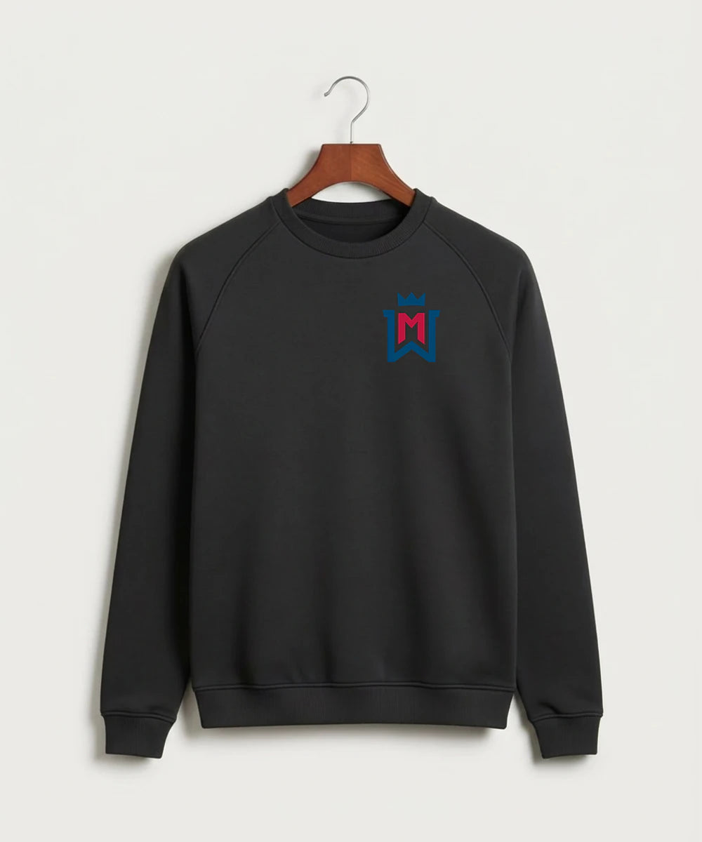 Watertown Mayer High School Football (Boys) - Black Crewneck - Left Chest