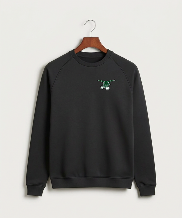 West Fargo High School Football (Boys) - Black Crewneck - Left Chest