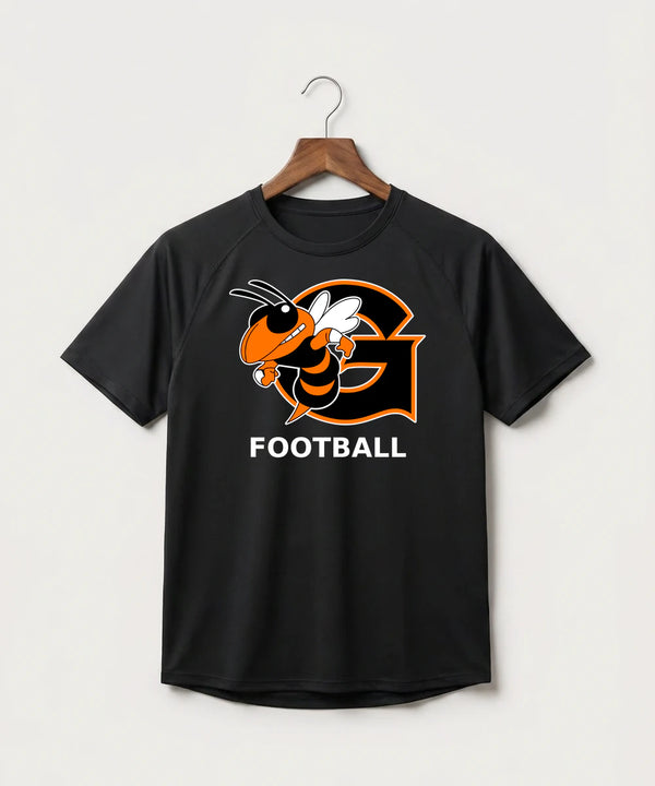Giltner High School Football - Black Tee - Full Front