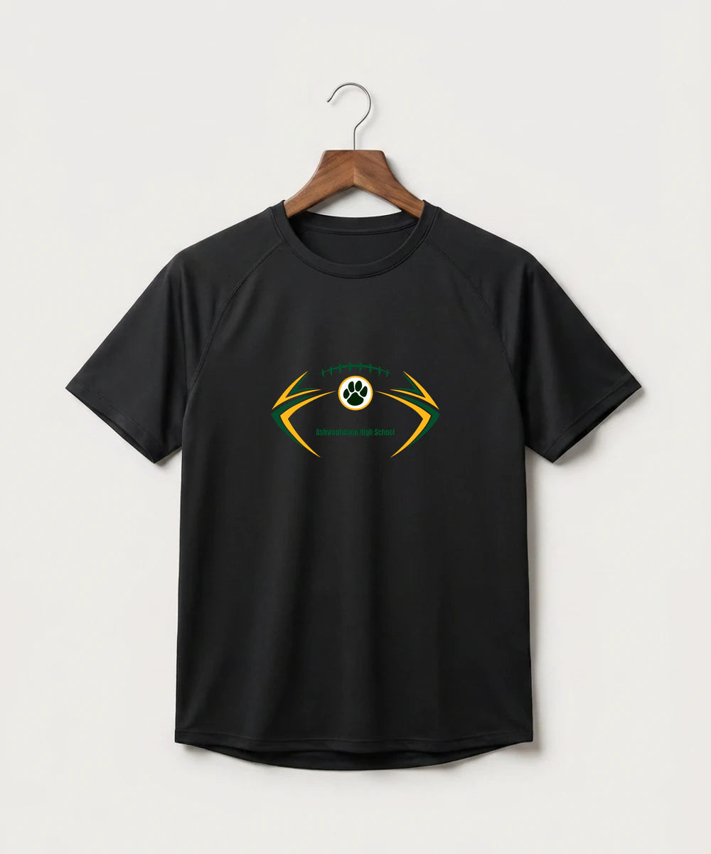 Ashwaubenon High School Football (Boys) - Black Tee - Full Front