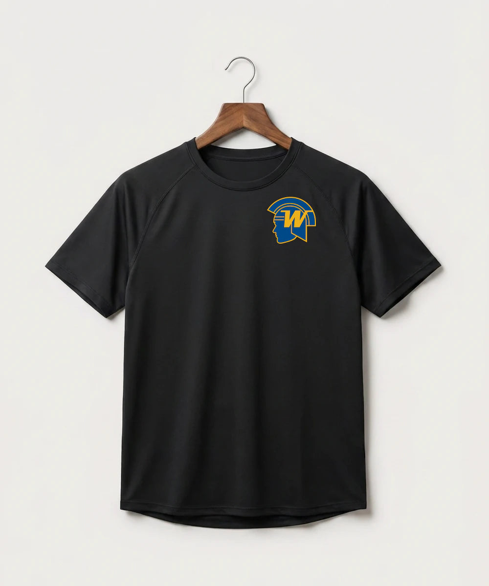Wayzata High School Football (Boys) - Black Tee - Left Chest