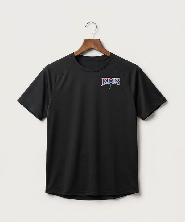 Kerkhoven-Murdock-Sunburg High School Football (Boys) - Black Tee - Left Chest