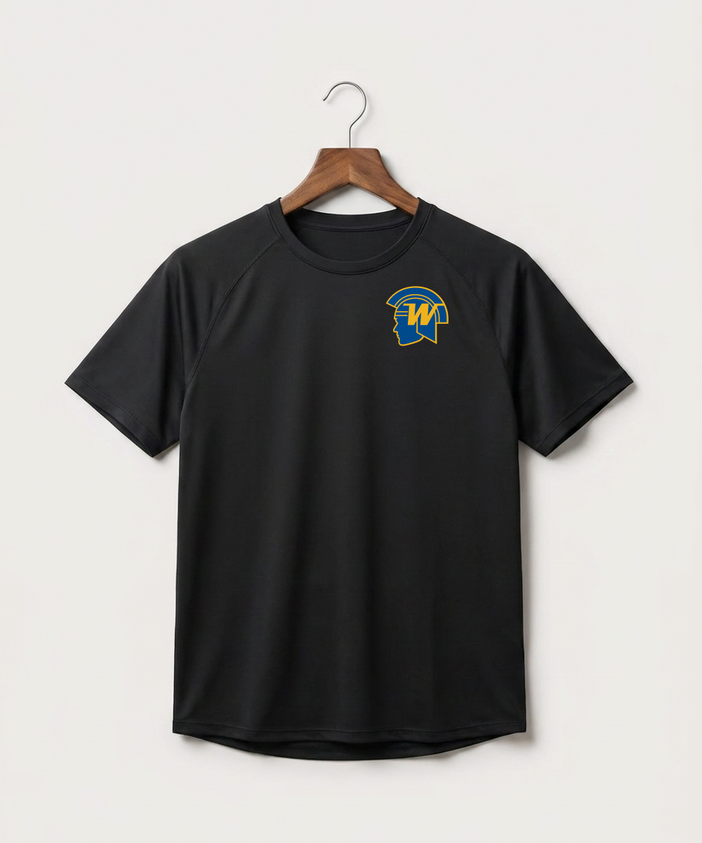 Wayzata High School Football (Boys) - Black Tee - Left Chest