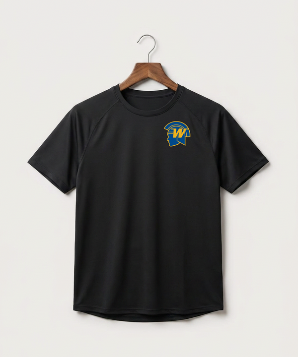 Wayzata High School Football (Boys) - Black Tee - Left Chest