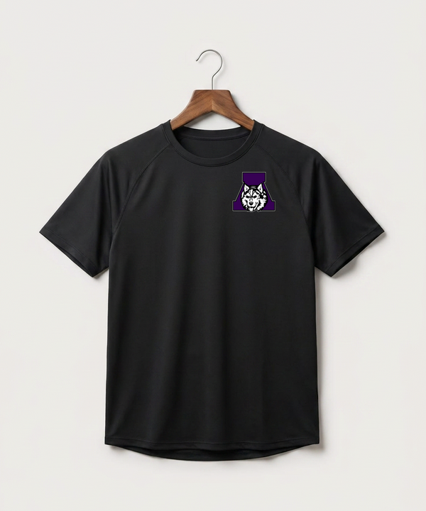 Albany High School Volleyball (Girls) - Black Tee - Left Chest