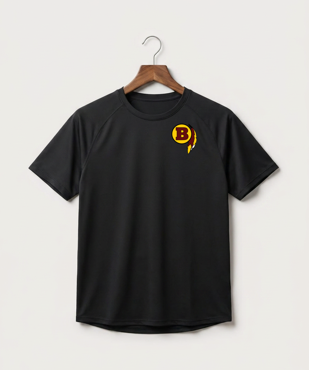 Benson High School Football (Boys) - Black Tee - Left Chest