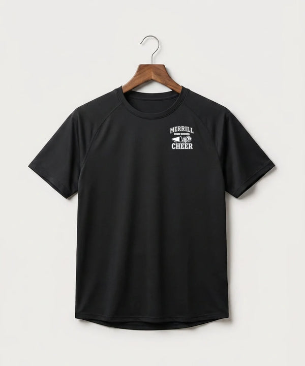 Merrill Dance and Cheer - Black Tee - Left Chest