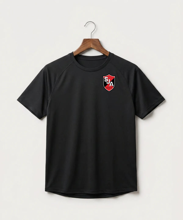 Saint James High School Football (Boys) - Black Tee - Left Chest