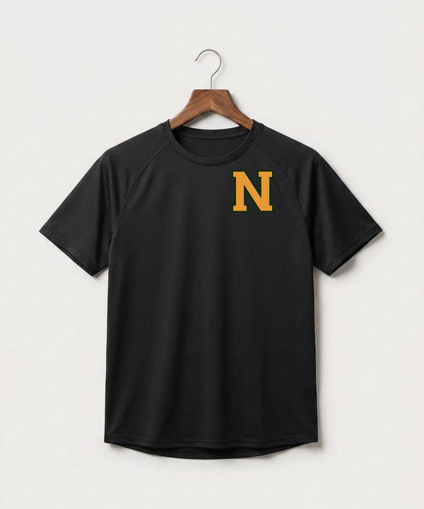 Nevis High School Volleyball (Girls) - Black Tee - Left Chest