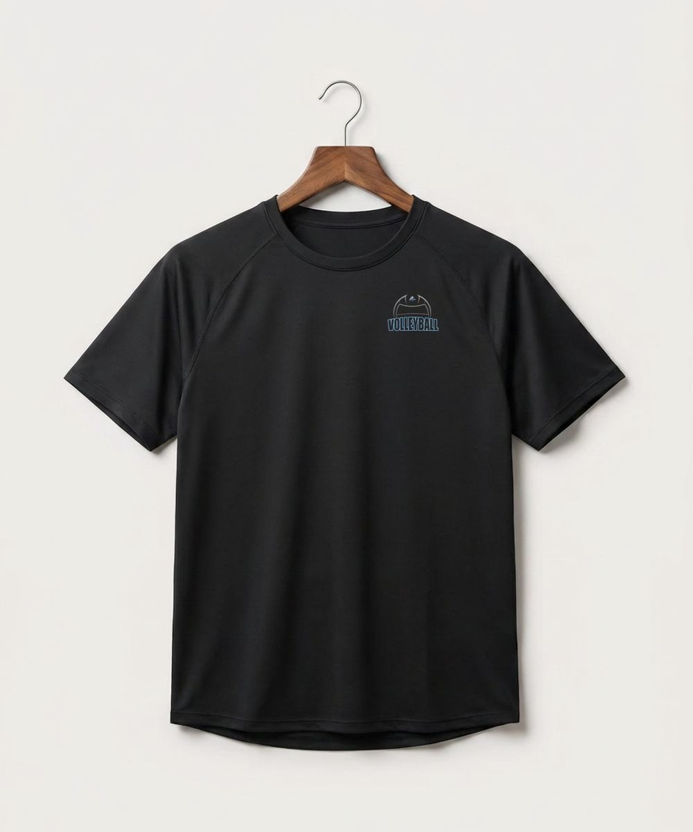 Long Prairie Grey Eagle High School Volleyball (Girls) - Black Tee - Left Chest