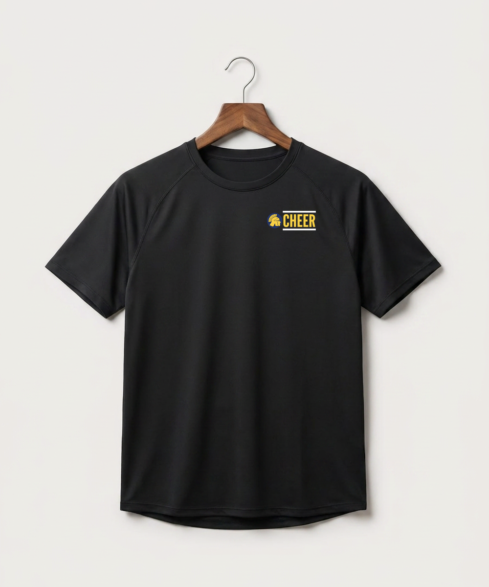 Wausau West High School Cheer - Black Tee - Left Chest