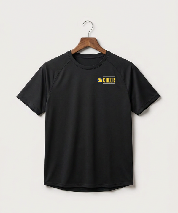 Wausau West High School Cheer - Black Tee - Left Chest
