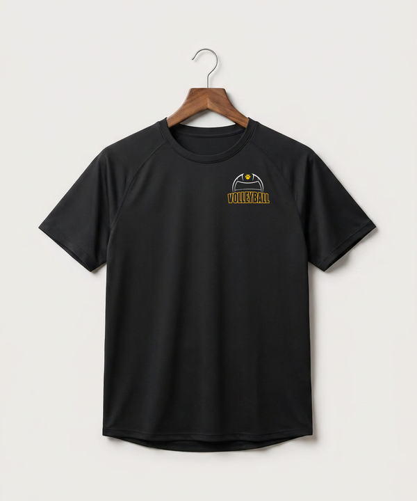 Plainview Elgin Millville H S Volleyball (Girls) - Black Tee - Left Chest