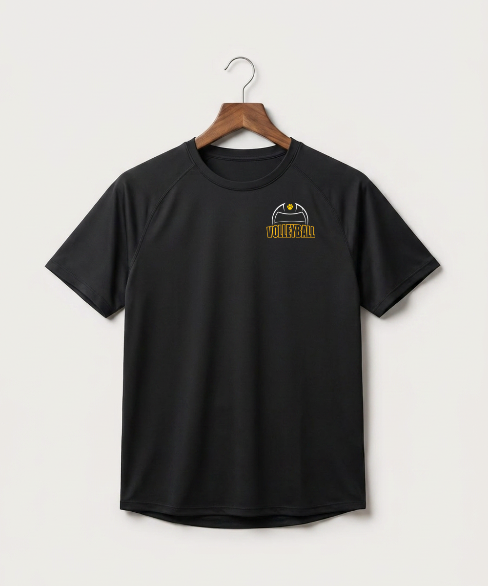 Plainview Elgin Millville H S Volleyball (Girls) - Black Tee - Left Chest