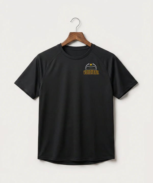 Plainview Elgin Millville H S Volleyball (Girls) - Black Tee - Left Chest