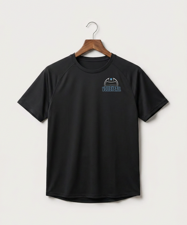 Janesville Waldorf Pemberton Volleyball (Girls) - Black Tee - Left Chest