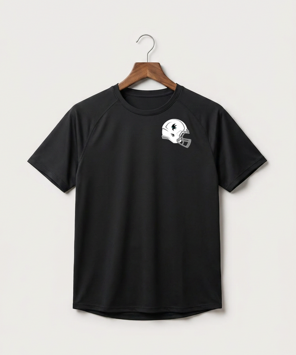 Alden-Conger-Glenville Emmons High School Football (Boys) - Black Tee - Left Chest