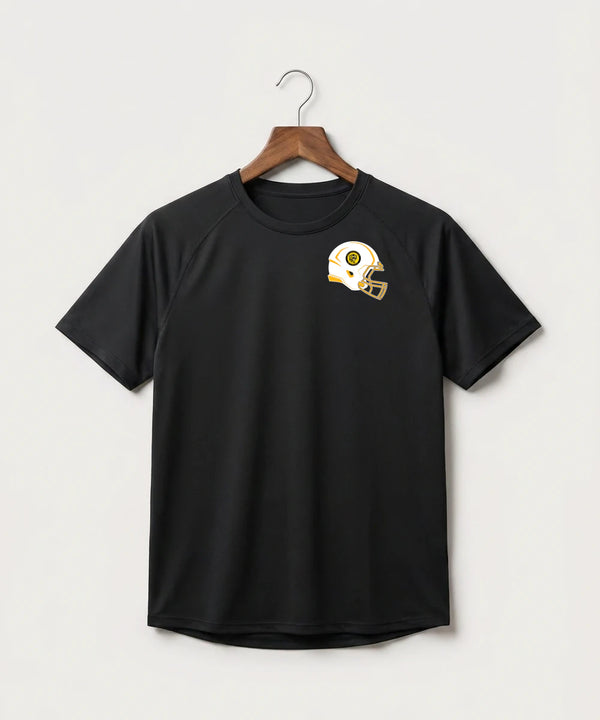 New London Spicer High School Football (Boys) - Black Tee - Left Chest