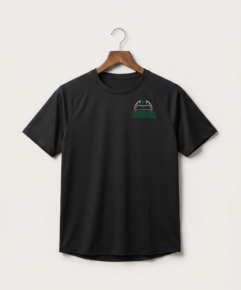 Pipestone Area High School Volleyball (Girls) - Black Tee - Left Chest
