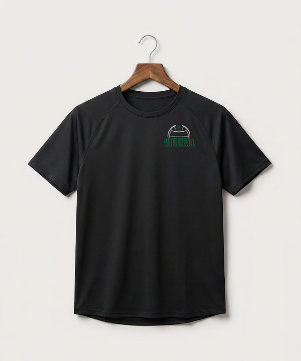 Pipestone Area High School Volleyball (Girls) - Black Tee - Left Chest