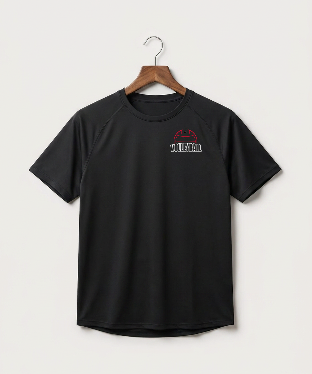 Tracy-Milroy-Balaton High School Volleyball (Girls) - Black Tee - Left Chest