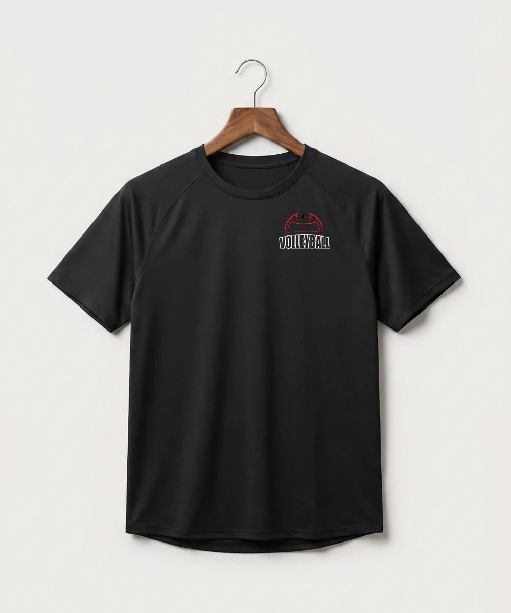 Tracy-Milroy-Balaton High School Volleyball (Girls) - Black Tee - Left Chest