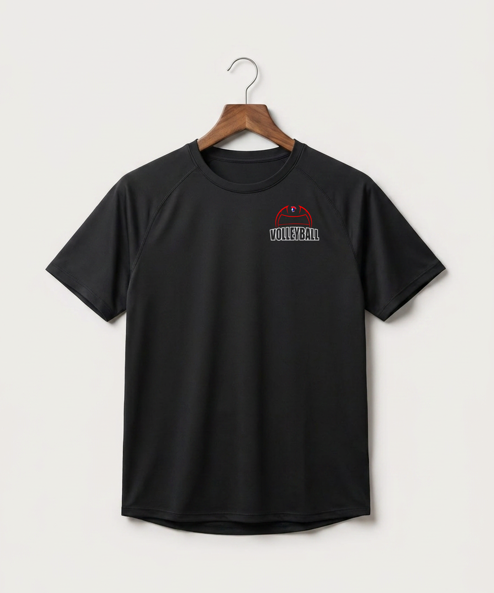 Hills-Beaver Creek High School Volleyball (Girls) - Black Tee - Left Chest