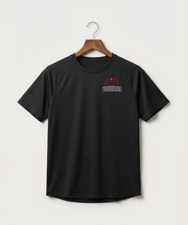 Hills-Beaver Creek High School Volleyball (Girls) - Black Tee - Left Chest