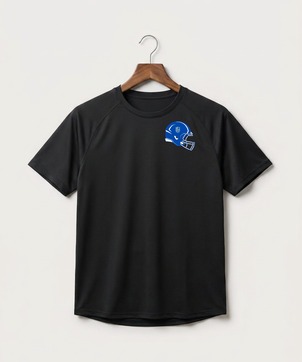 Lake Crystal-Welcome-Memorial High School Football (Boys) - Black Tee - Left Chest