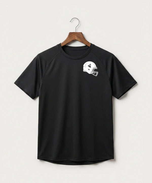 Heron Lake-Okabena High School Football (Boys) - Black Tee - Left Chest
