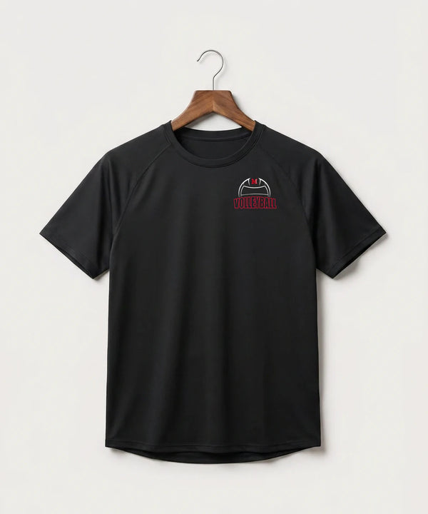 Mcgregor High School Volleyball (Girls) - Black Tee - Left Chest