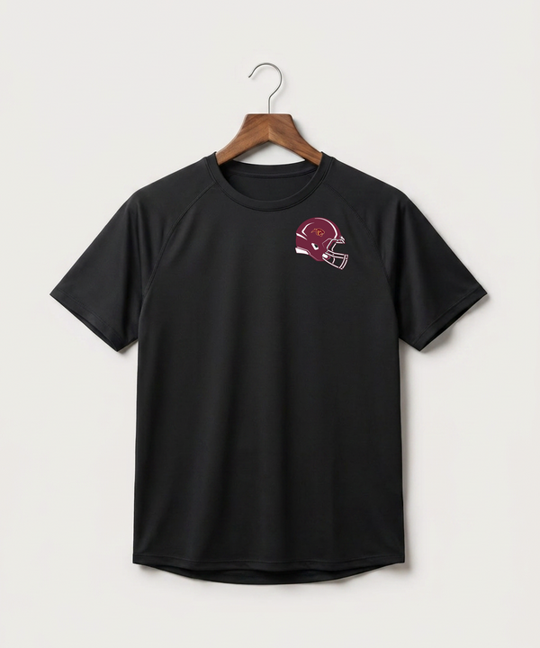 Pine Island High School Football (Boys) - Black Tee - Left Chest