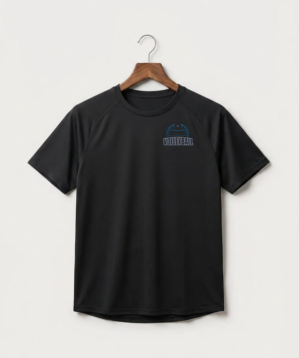 Eastview High School Volleyball (Girls) - Black Tee - Left Chest