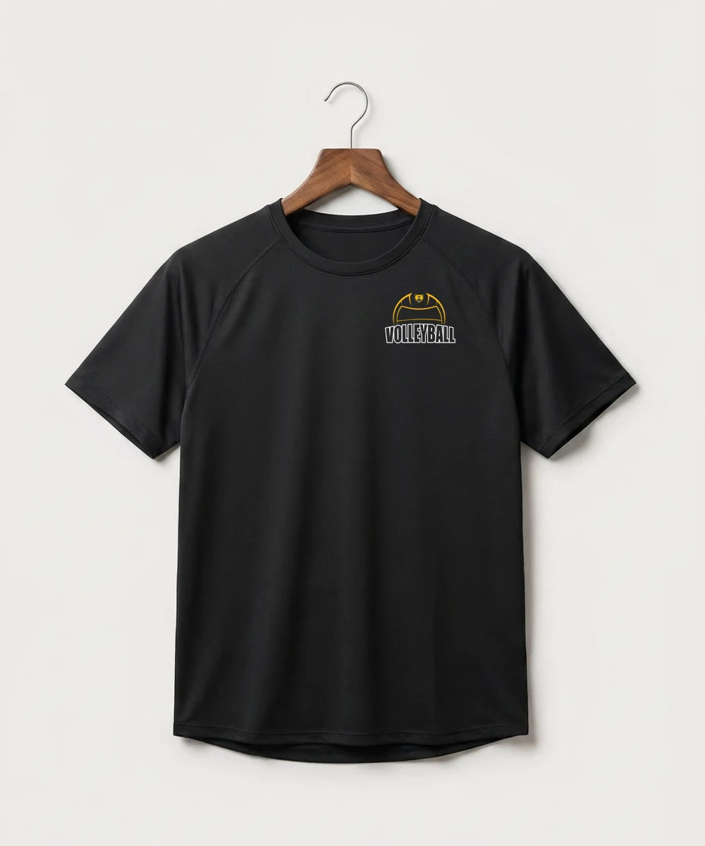 Byron High School Volleyball (Girls) - Black Tee - Left Chest