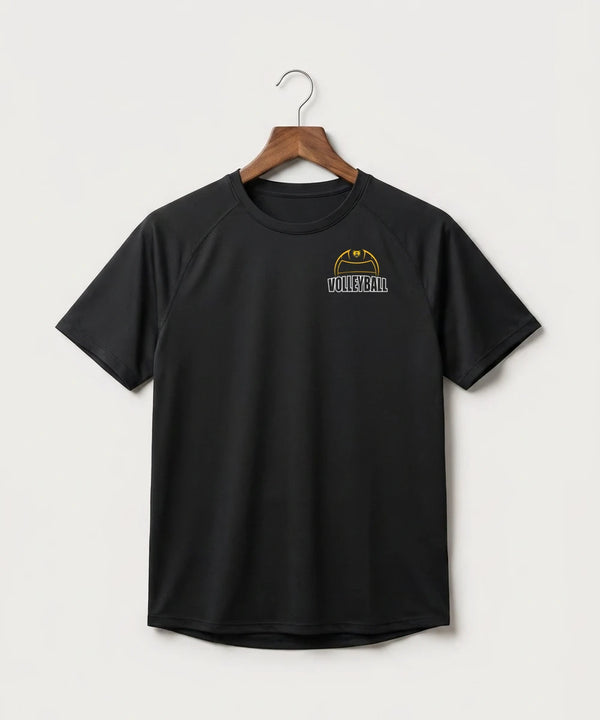 Byron High School Volleyball (Girls) - Black Tee - Left Chest