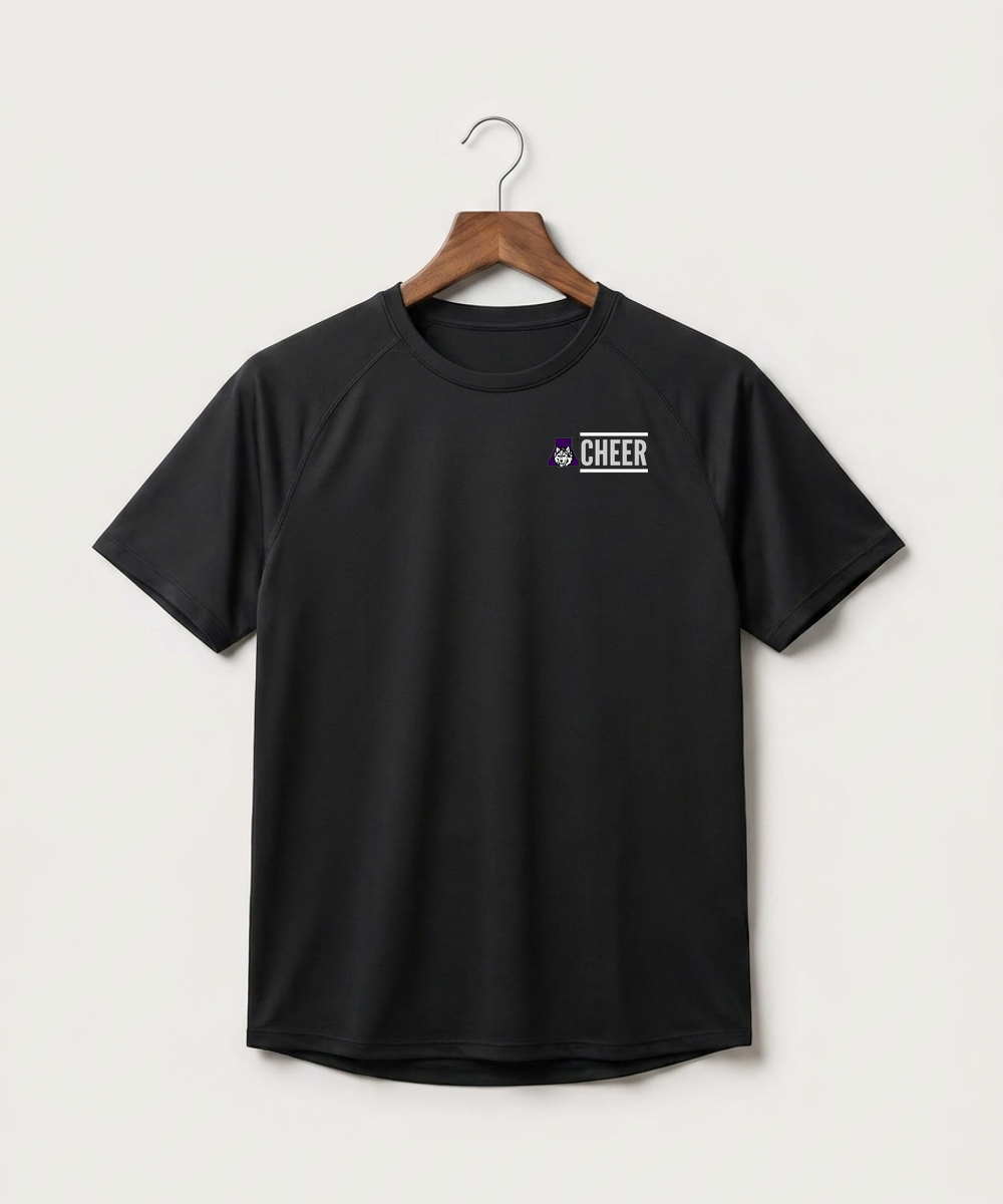 Albany High School Cheerleading - Black Tee - Left Chest