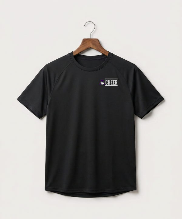 Albany High School Cheerleading - Black Tee - Left Chest