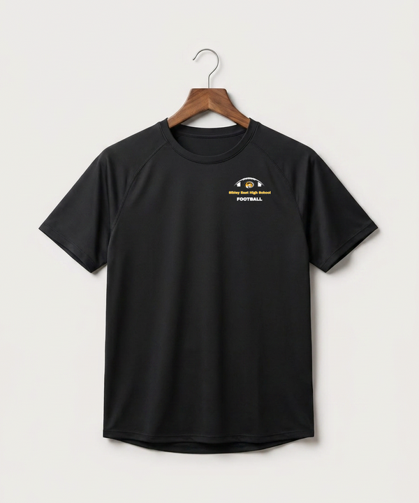 Sibley East High School Football (Boys) - Black Tee - Left Chest