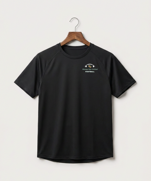 Sleepy Eye United Football (Boys) - Black Tee - Left Chest