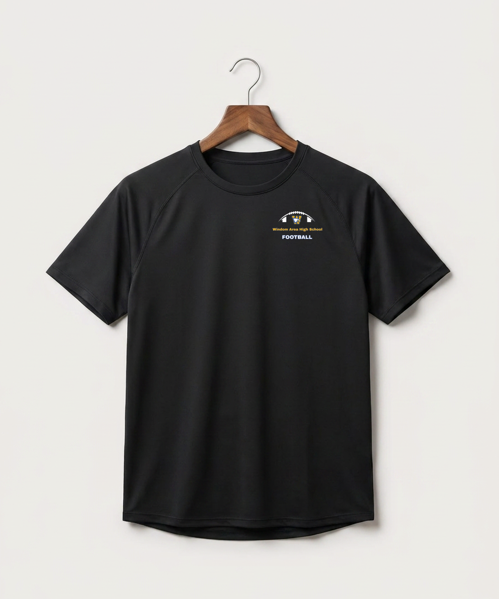 Windom Area High School Football (Boys) - Black Tee - Left Chest