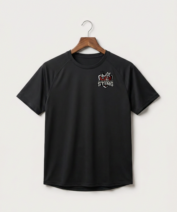 Yellow Medicine East High School Athletics - Black Tee - Left Chest