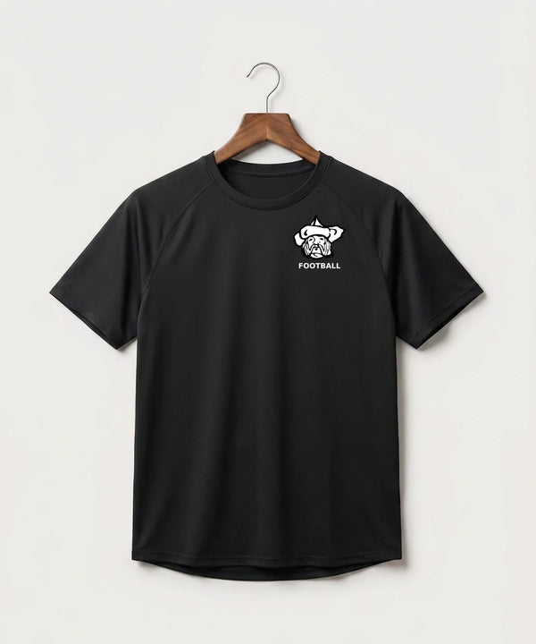 Polo HS Football general - Black Tee - Left Chest